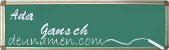 Ada Gansch Visitenkarte
